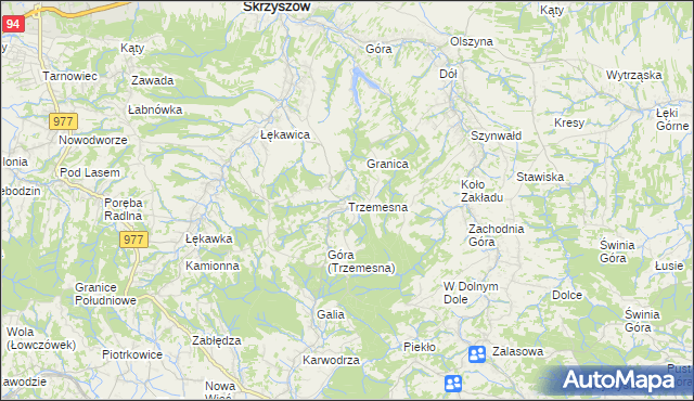 mapa Trzemesna, Trzemesna na mapie Targeo