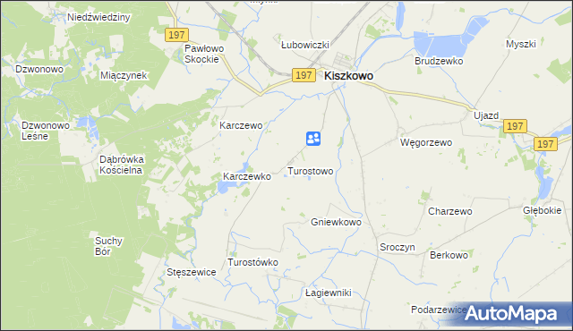 mapa Turostowo, Turostowo na mapie Targeo