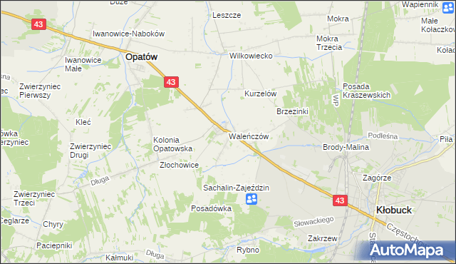 mapa Waleńczów, Waleńczów na mapie Targeo