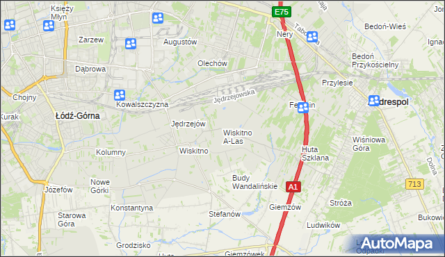 mapa Wiskitno A-Las, Wiskitno A-Las na mapie Targeo