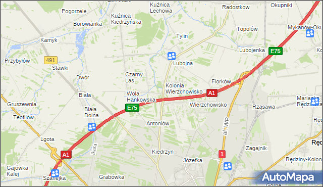 mapa Wola Kiedrzyńska, Wola Kiedrzyńska na mapie Targeo