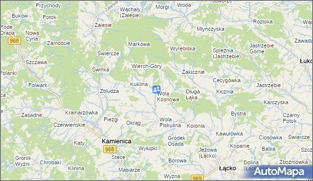 mapa Wola Kosnowa, Wola Kosnowa na mapie Targeo