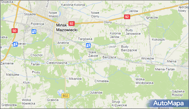 mapa Zakole-Wiktorowo, Zakole-Wiktorowo na mapie Targeo