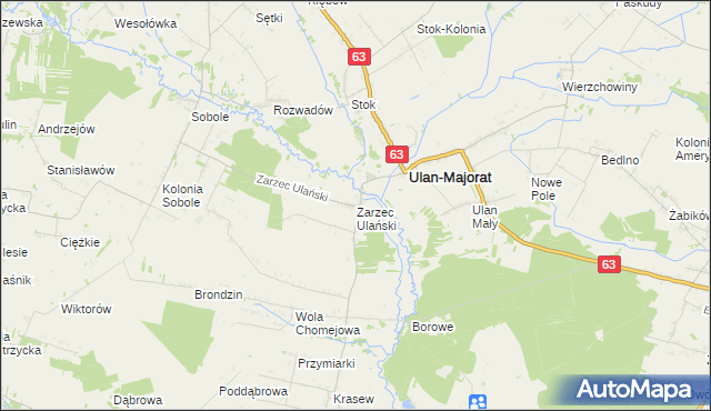 mapa Zarzec Ulański, Zarzec Ulański na mapie Targeo