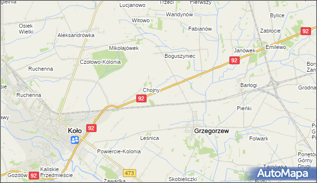 mapa Autostrada, Autostrada na mapie Targeo