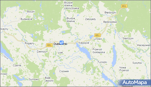 mapa Barcie gmina Dubeninki, Barcie gmina Dubeninki na mapie Targeo