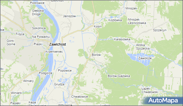 mapa Borów gmina Annopol, Borów gmina Annopol na mapie Targeo