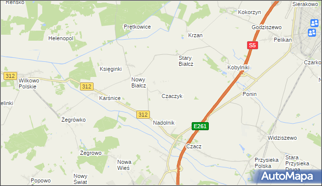 mapa Czaczyk, Czaczyk na mapie Targeo