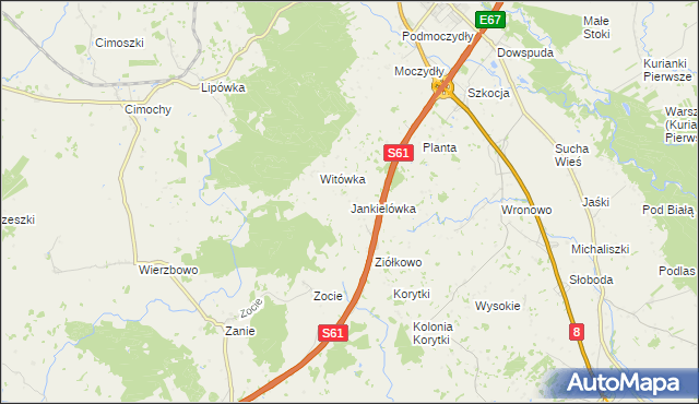 mapa Jankielówka, Jankielówka na mapie Targeo