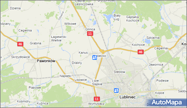 mapa Lubecko, Lubecko na mapie Targeo