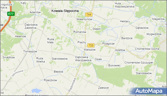 mapa Maliszów, Maliszów na mapie Targeo