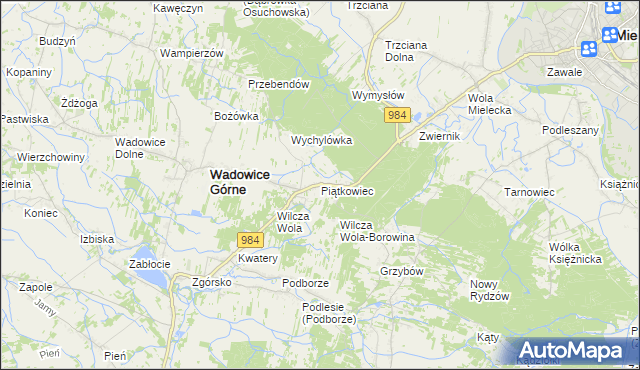 mapa Piątkowiec, Piątkowiec na mapie Targeo