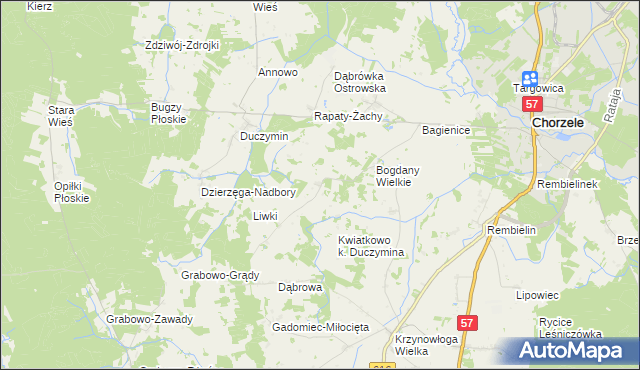 mapa Rapaty-Sulimy, Rapaty-Sulimy na mapie Targeo