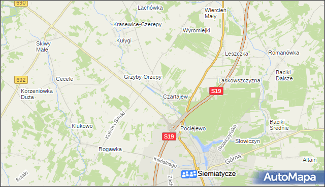 mapa Czartajew, Czartajew na mapie Targeo