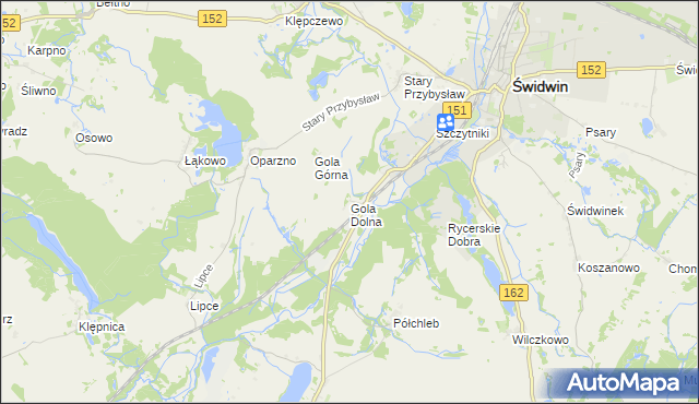 mapa Gola Dolna, Gola Dolna na mapie Targeo