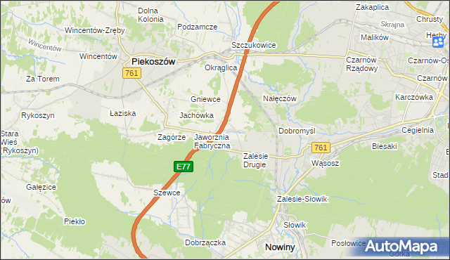 mapa Janów gmina Piekoszów, Janów gmina Piekoszów na mapie Targeo