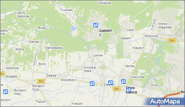 mapa Lipków, Lipków na mapie Targeo