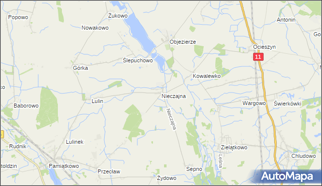 mapa Nieczajna, Nieczajna na mapie Targeo