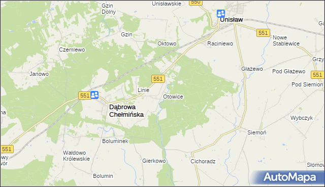 mapa Otowice, Otowice na mapie Targeo