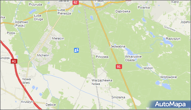 mapa Pińczata, Pińczata na mapie Targeo