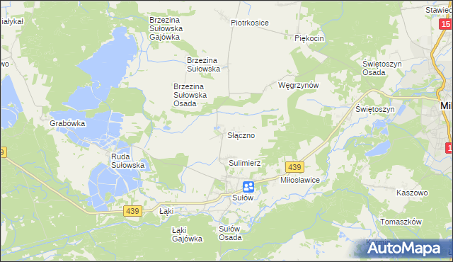 mapa Słączno, Słączno na mapie Targeo