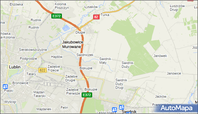 mapa Świdnik Mały, Świdnik Mały na mapie Targeo