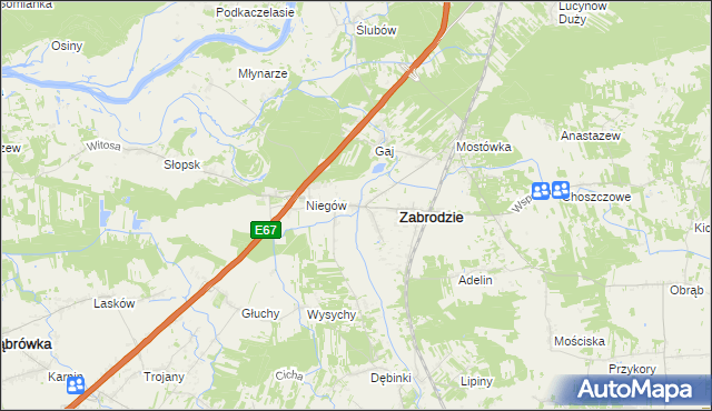 mapa Zazdrość gmina Zabrodzie, Zazdrość gmina Zabrodzie na mapie Targeo