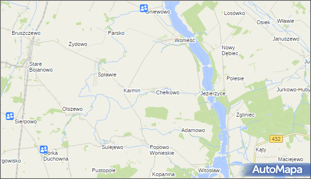 mapa Chełkowo, Chełkowo na mapie Targeo