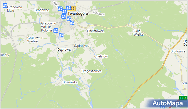 mapa Chełstów, Chełstów na mapie Targeo