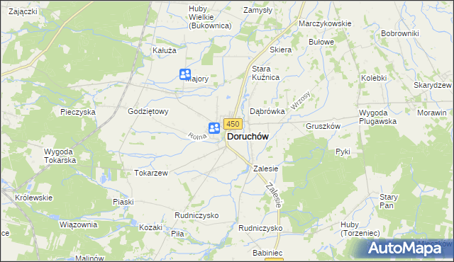 mapa Doruchów, Doruchów na mapie Targeo