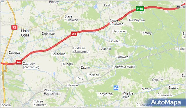 mapa Jodłówka gmina Tarnów, Jodłówka gmina Tarnów na mapie Targeo