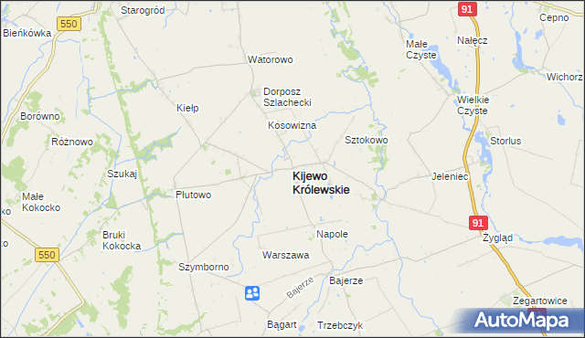 mapa Kijewo Królewskie, Kijewo Królewskie na mapie Targeo