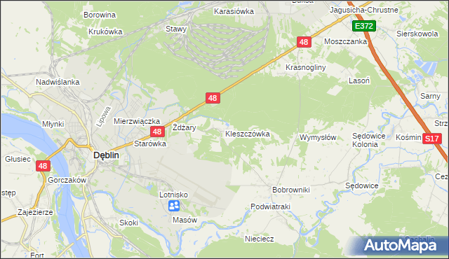 mapa Kleszczówka, Kleszczówka na mapie Targeo