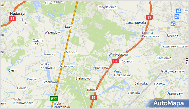 mapa Kuleszówka, Kuleszówka na mapie Targeo
