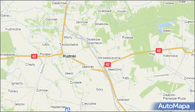 mapa Mirowszczyzna, Mirowszczyzna na mapie Targeo