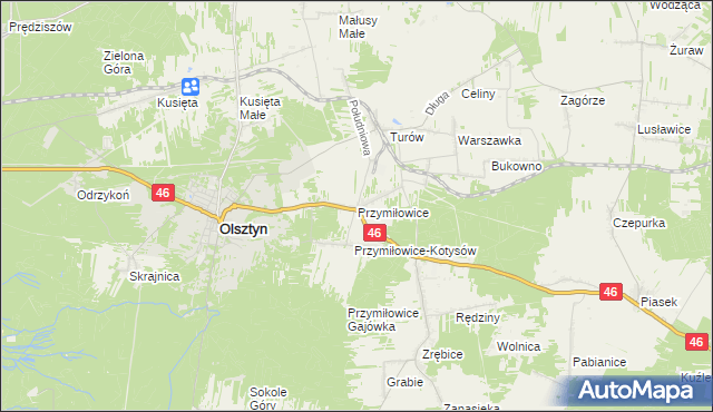 mapa Przymiłowice, Przymiłowice na mapie Targeo