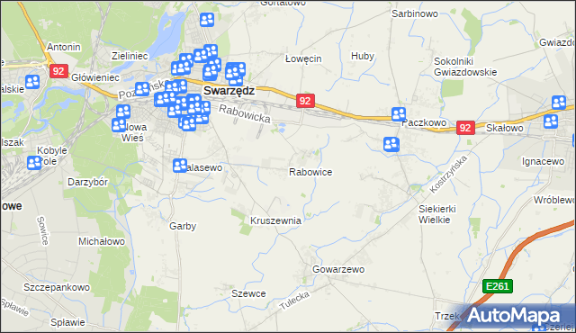 mapa Rabowice, Rabowice na mapie Targeo