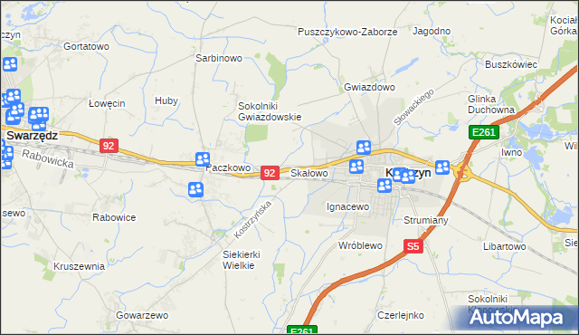 mapa Skałowo, Skałowo na mapie Targeo