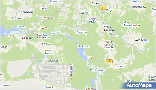 mapa Słok-Młyn, Słok-Młyn na mapie Targeo