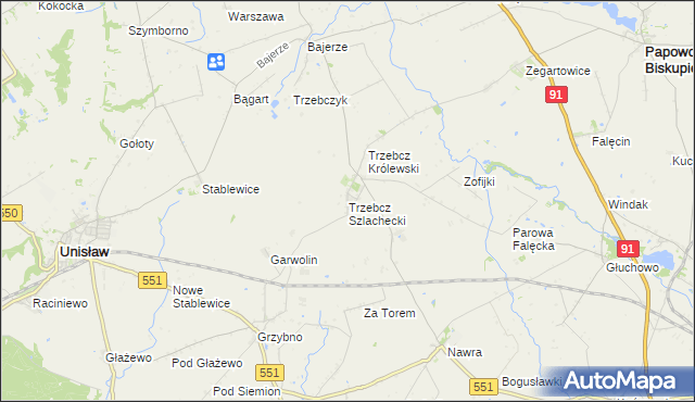 mapa Trzebcz Szlachecki, Trzebcz Szlachecki na mapie Targeo