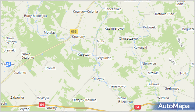 mapa Wyłudzin, Wyłudzin na mapie Targeo