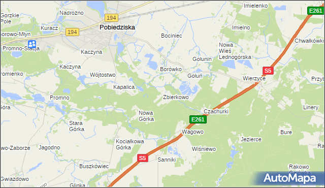 mapa Zbierkowo, Zbierkowo na mapie Targeo