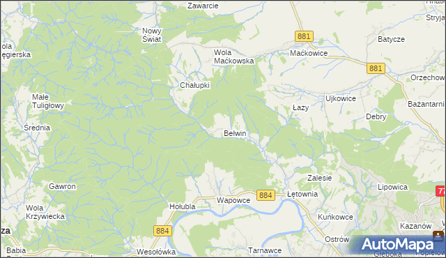 mapa Bełwin, Bełwin na mapie Targeo