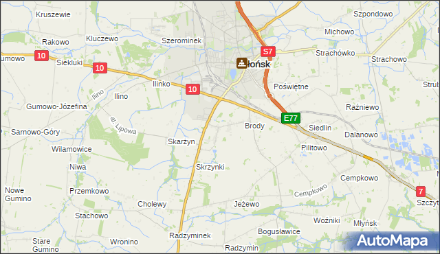 mapa Bońki, Bońki na mapie Targeo