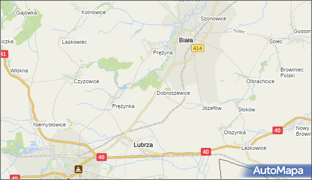 mapa Dobroszewice, Dobroszewice na mapie Targeo