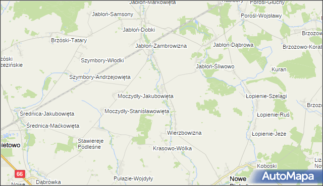 mapa Jabłoń-Piotrowce, Jabłoń-Piotrowce na mapie Targeo