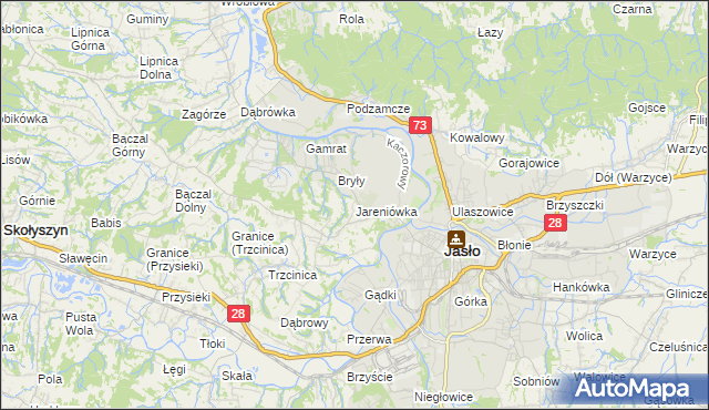 mapa Jareniówka, Jareniówka na mapie Targeo