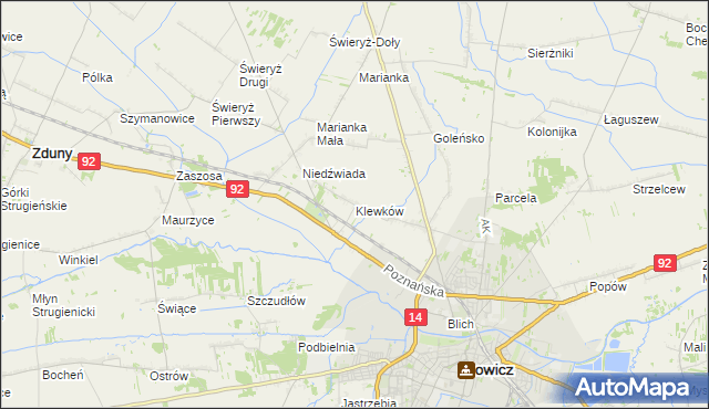 mapa Klewków, Klewków na mapie Targeo