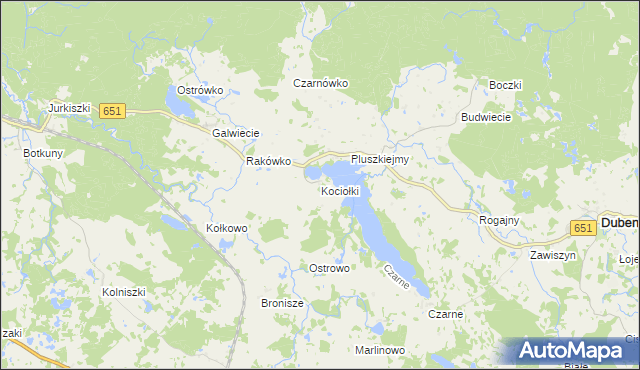 mapa Kociołki gmina Dubeninki, Kociołki gmina Dubeninki na mapie Targeo