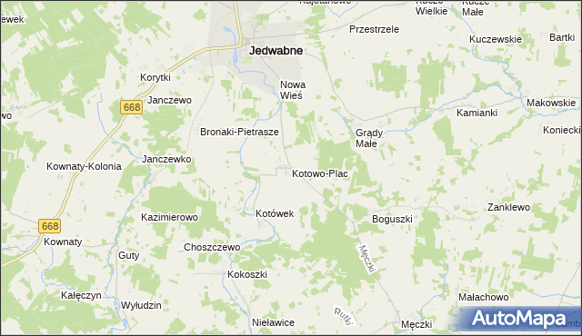 mapa Kotowo-Plac, Kotowo-Plac na mapie Targeo